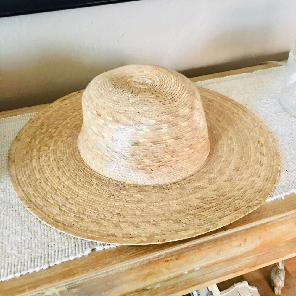 Tan straw hat festival beach summer pool brown vacay Cowgirl cowboy cottage - Picture 1 of 3